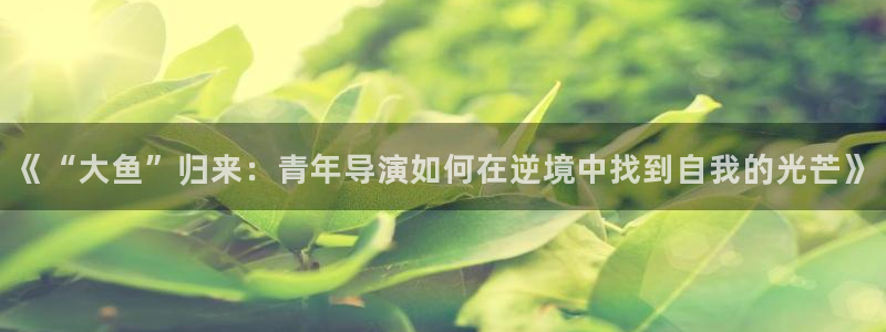 壹号大舞台,有梦你就来：《“大鱼”归来：青年导演如何在逆境中找到自我的光芒》